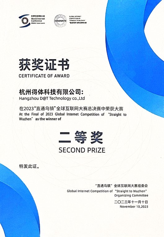 2023“直通乌镇”全球互联网大赛
工业互联网 二等奖